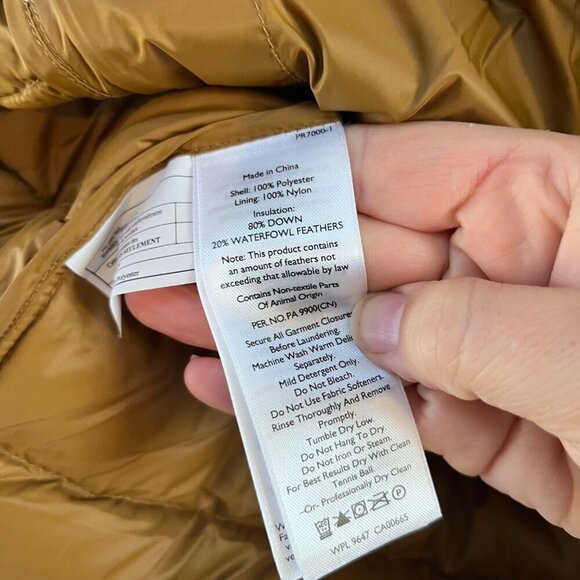 Eddie Bauer Women's Medium Quilted Down Brown Houndstooth Plaid Puffer Vest - Picture 5 of 6